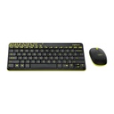 Logitech MK240 Nano Wireless Keyboard & Mouse Combo - Black-Chartreuse (920-008202)