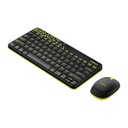 Logitech MK240 Nano Wireless Keyboard & Mouse Combo - Black-Chartreuse (920-008202)