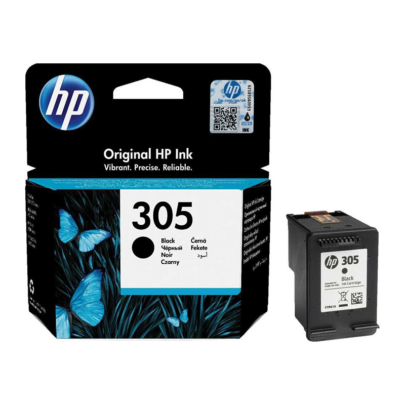 HP 305 Black Original Ink Cartridge (3YM61AE)