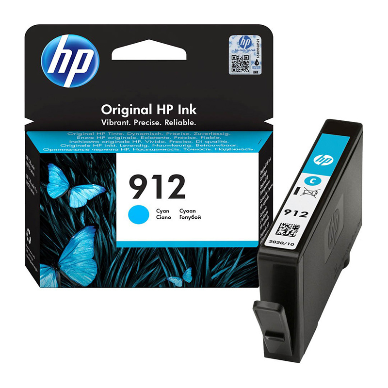 HP 912 Cyan Original Ink Cartridge (3YL77AE)