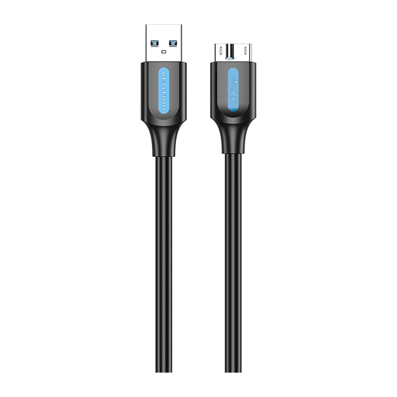 Vention® Flat USB3.0 A Male to Micro B Male Cable 0.5M Black (COPBD)