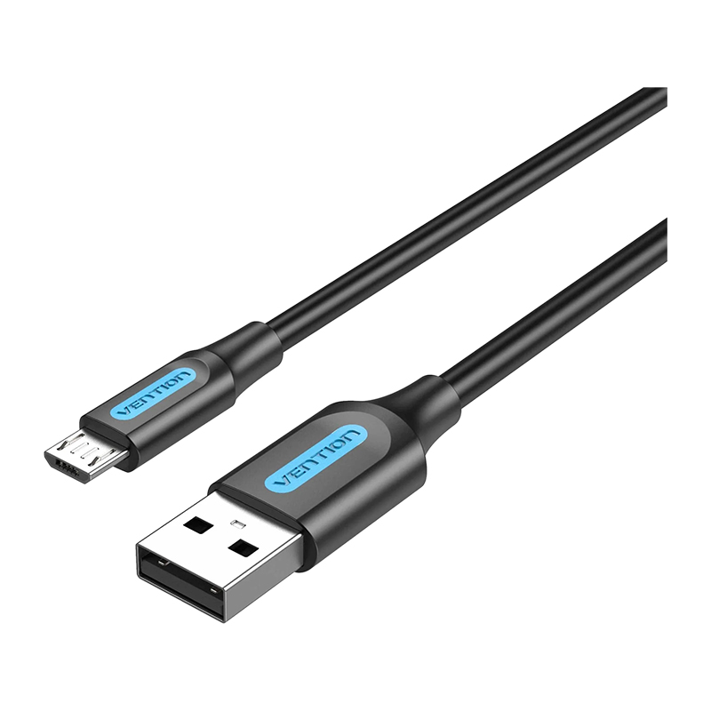 Vention® USB 2.0 A Male to Micro-B Male Cable 0.5M Black PVC Type (COLBD)