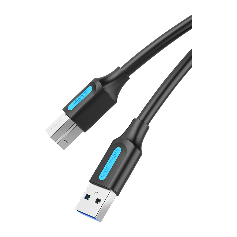 Vention® USB 3.0 A Male to B Male Cable (Printer Cable) 1M Black PVC Type (COOBF)