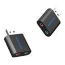 Vention® USB External Sound Card Black Metal Type (VAB-S17-B)