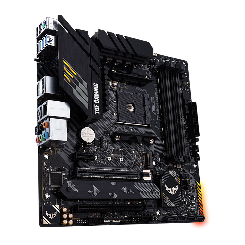 Asus TUF Gaming B550M-PLUS (WiFi 6) AMD AM4 (3rd Gen Ryzen™) microATX Gaming Motherboard (PCIe 4.0, 2.5Gb LAN, BIOS Flashback, HDMI 2.1, USB 3.2 Gen 2, Addressable Gen 2 RGB Header and Aura Sync)