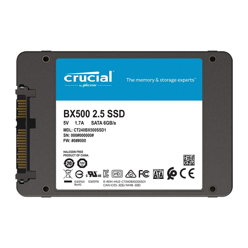 Crucial BX500 480GB 3D NAND SATA 2.5" SSD