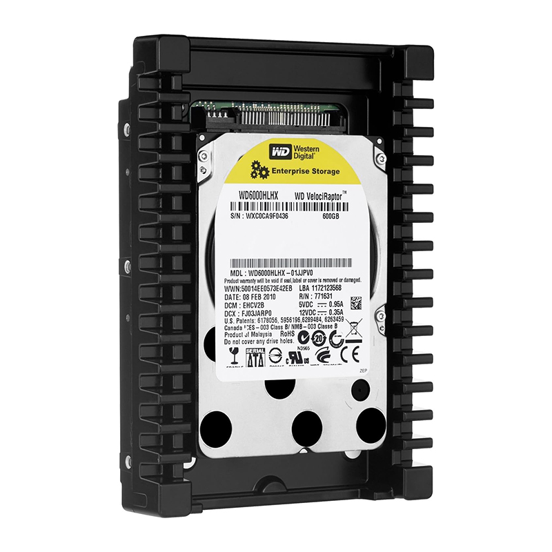 Western Digital (VELOCIRAPTOR) 600GB SATA – Form Factor : 3.5",