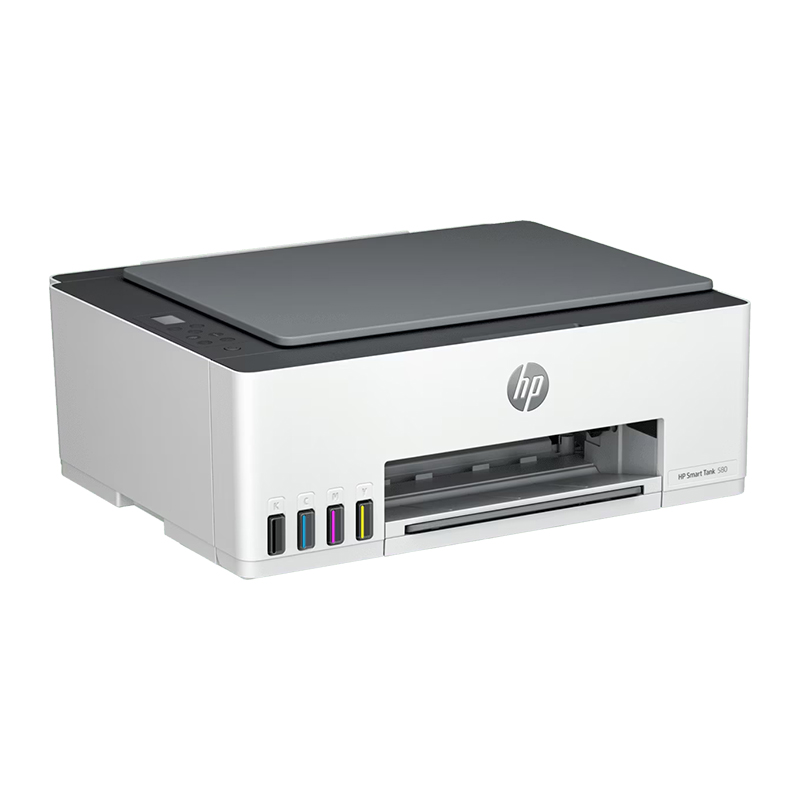 HP Smart Tank 580 All-in-One Printer | Replacement Ink: HP GT53 (K) & GT52 (CMY)