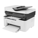 HP Laser MFP 137FNW Printer (4ZB84A) - Print, Scan, Copy & Fax; Print Speed: Up to 20 ppm; Print Resolution: Up to 1200 x 1200 dpi; Duplex Printing: Manual; Connectivity: Wireless, Ethernet, USB 2.0; Paper Handling: 150 sheet Paper Tray + 40 Sheet ADF; HP 106A