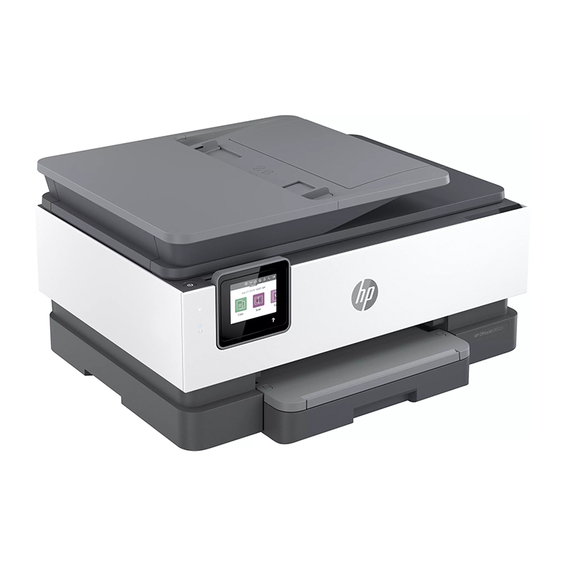 HP OfficeJet Pro 8023 All-in-One Wireless Printer - Functions: Print,copy,scan,fax - HP thermal inkjet print technology - Up to 20 ppm black and 10 ppm colour - 225-Sheet input tray - 60-Sheet output tray - Borderless printing - Cartridges: HP 912 C,Y,M,K