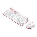 Logitech MK240 Nano Wireless Keyboard & Mouse Combo - White/Vivid Red (920-008201)