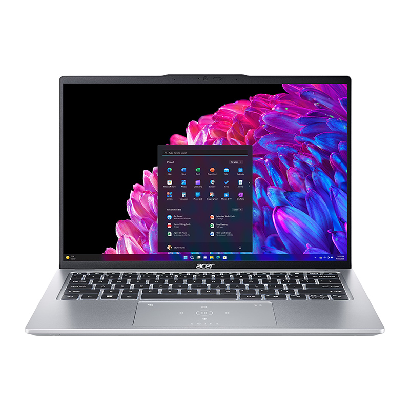Acer Swift GO 14 SFG14-73-7331 AI PC Laptop | Intel® Core™ Ultra 7 155H Processor, 16GB LPDDR5X RAM, 1TB PCIe NVMe SSD, 14" CineCrystal™ OLED WQXGA+ (2880 x 1800) 90Hz, Intel® Arc™ Graphics, Windows 11 Home, Pure Silver