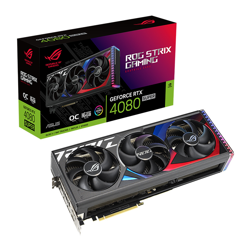 ASUS ROG Strix GeForce RTX™ 4080 SUPER 16GB GDDR6X OC Edition Graphics Card (HDMI x2, DisplayPort x3) - 90YV0KB0-M0NA00