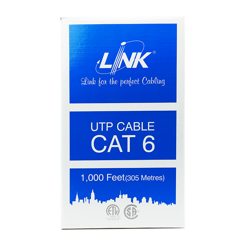 LINK CAT6 UTP (250 MHz) w/Cross Filler, 24 AWG, CM, UL, 305M (US-9106A)