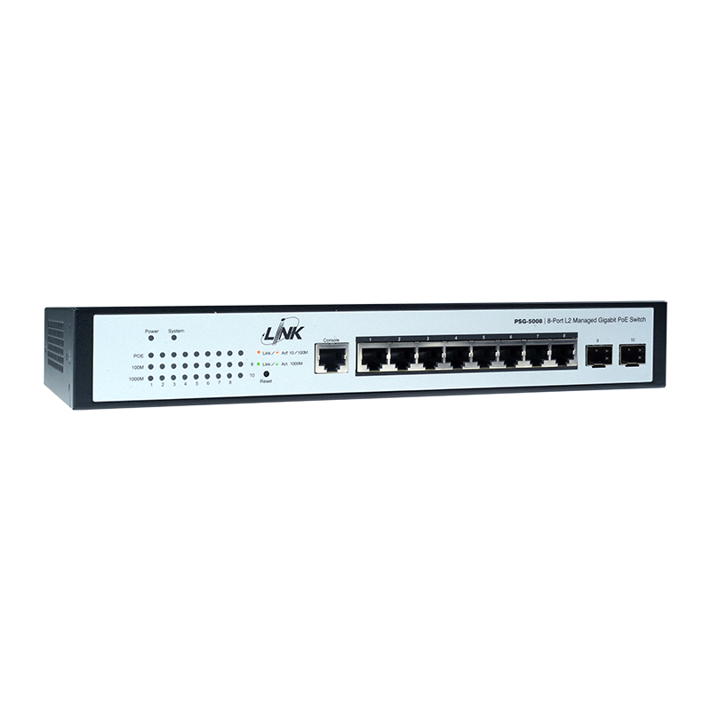 LINK 8 - Port L2 Managed Gigabit PoE Switch (AC 70W) (PSG-5008)