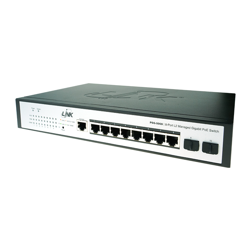 LINK 8 - Port L2 Managed Gigabit PoE Switch (AC 70W) (PSG-5008)