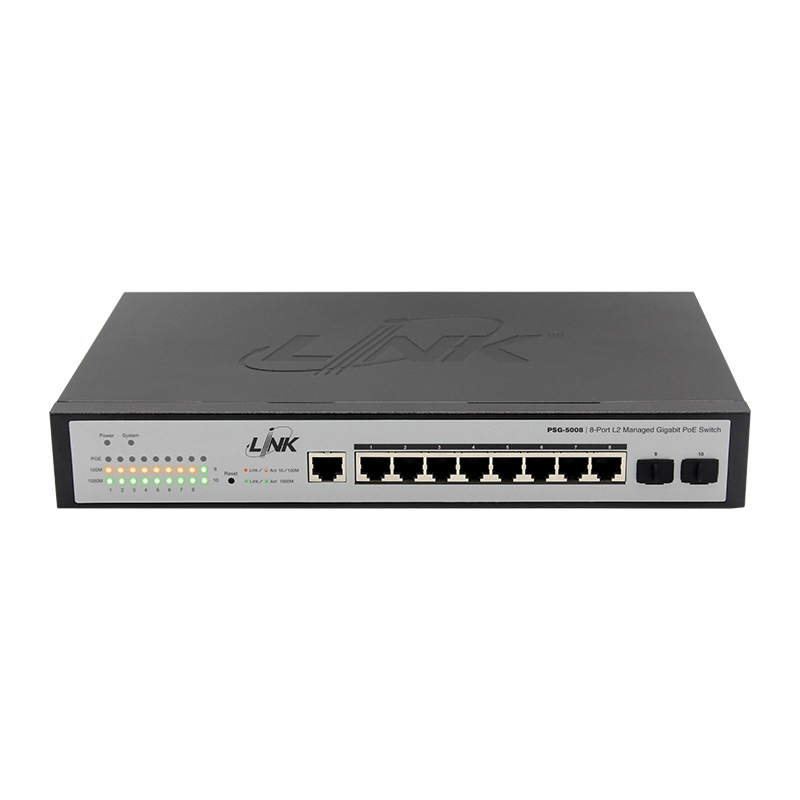 LINK 8 - Port L2 Managed Gigabit PoE Switch (AC 70W) (PSG-5008)