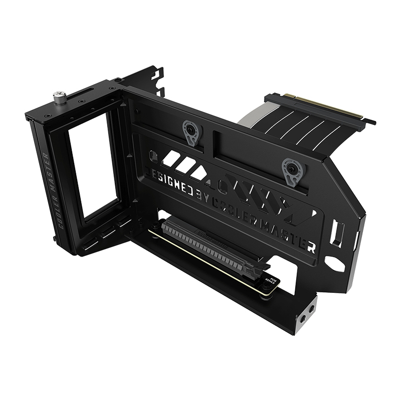 Cooler Master MasterAccessory Vertical Graphics Card Holder Kit V3 | Premium Riser Cable, PCI-E 4.0 x16-165mm, Compatibility PCIe 4.0 and Older for E-ATX, ATX, Micro ATX Case - Black (MCA-U000R-KFVK03)