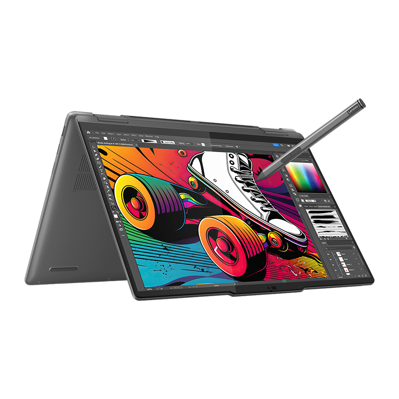 Lenovo Yoga 7 14IML9 (83DJ002KMJ) Touch 2-In-1 Laptop |Intel® Core™ Ultra 7 155H, 16GB LPDDR5x-7467 MHz RAM, 1TB M.2 PCIe SSD, 14" WUXGA (1920 x 1200) OLED Touch Display, Intel Arc Graphics, W11 Home, Grey