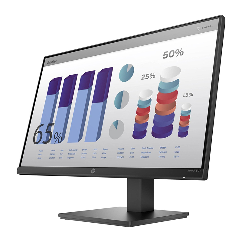 HP P24q G4 23.8"  Monitor | QHD 2560 x 1440, 60Hz, IPS, 5ms, 1 x HDMI, 1 x VGA