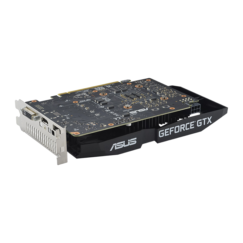 ASUS Dual GeForce® GTX 1650 OC Edition 4GB GDDR6 EVO Graphics Card (DUAL-GTX1650-O4GD6-P-EVO) | DVI-D x1, HDMI 2.0b x1, DisplayPort 1.4a, x1, HDCP Support 2.2