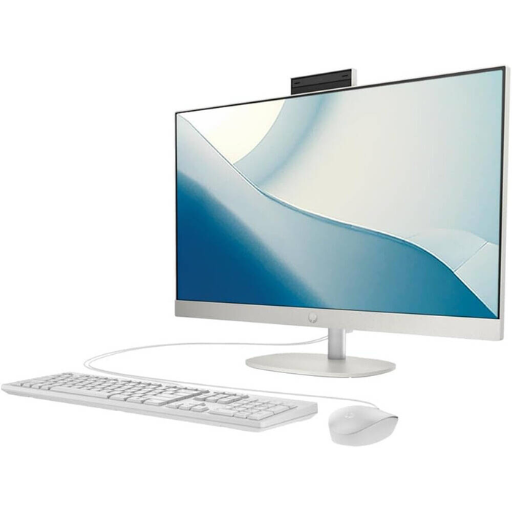 HP 24-cr0307nh All-in-One Desktop PC (B73T8EA) | Intel® Core™ i5-1334U Processor, 8GB DDR4 3200MHz RAM, 512GB PCIe® NVMe™ M.2 SSD, 23.8" FHD (1920 x 1080), IPS, Intel® Iris® Xe Graphics, HP Wired Keyboard & Mouse, W11, Shell White
