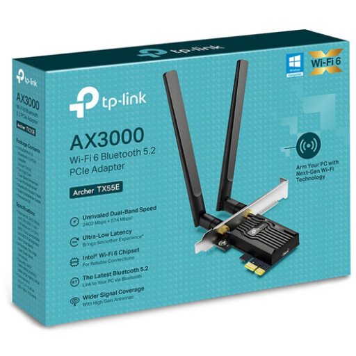 TP-Link Archer TX55E | AX3000 Wi-Fi 6 Bluetooth 5.2 PCIe Adapter