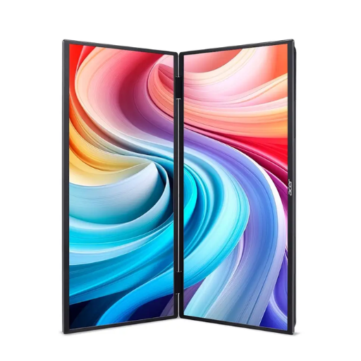 Acer PD163Q bmiuux 15.6" FHD Portable Dual Monitor | FHD1920x1080, 60Hz, IPS, 250 nits, 8ms, 2x USB 3.1, 1 x Mini HDMI, 1 x Audio, Black
