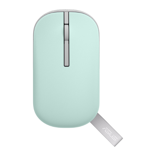 ASUS Marshmallow MD100 Wireless & Bluetooth Mouse - Mist Purple / Brave Green (90XB07A0-BMU010)