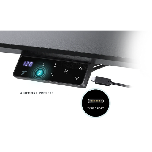 TTRacing Titus X Smart Desk S 1.2M Onyx Black (TTRXSDSKFRM-BL-G)