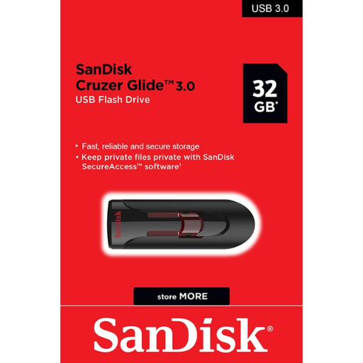 Sandisk 32GB FlashDrive USB3.0 CruzerGlide (SDCZ600-032G-G35)