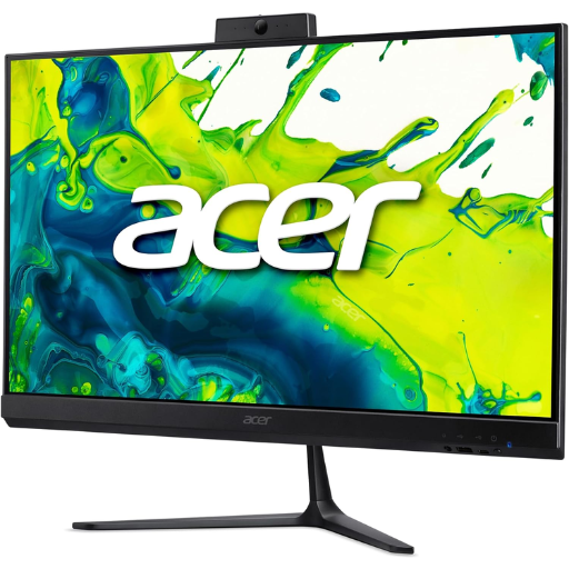 Acer Aspire C24-2G-75825W11 All-in-One Desktop PC | AMD Ryzen™ 7 5825U, 32GB DDR4 3200MHz RAM, 1TB M.2 PCIe SSD, 23.8" FHD (1920 x 1080) IPS, AMD Radeon™ Graphics, Keyboard & Mouse, HDMI x 1, DP x 1, Office Home 2024 + Office 365 Basic, Windows 11 Home, Black