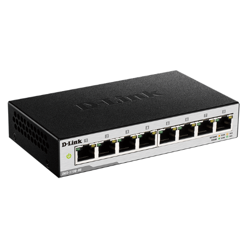 D-Link 8-Port Gigabit PoE Smart Managed Switch (DGS-1100-08P)