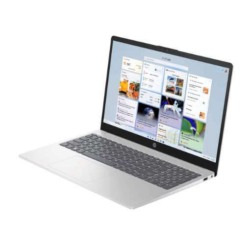 HP 15-fd0621TU Laptop (BT2H4PA) | Intel® Core™ 5 120U, 8GB DDR4 3200 MHz RAM, 512GB PCIe® NVMe™ SSD, 15.6" FHD (1920x1080), IPS, Intel® UHD Graphics, Office Home 2024 + M365 Basic, Windows 11 Home, Natural Silver