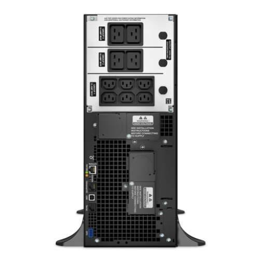 APC Smart-UPS On-Line, 6000VA (6kVA/6kW), Tower, 230V, 6x C13+4x C19 IEC outlets, Network Card+SmartSlot, Extended Runtime (SRT6KXLI)