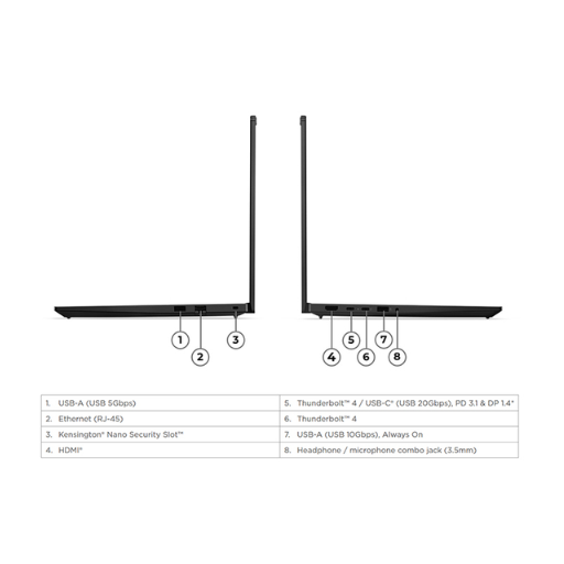 Lenovo ThinkPad E14 Gen 7 Laptop (21SXS00600) | Intel® Core™ Ultra 5 225H, 16GB DDR5 5600MHz RAM, 512GB PCIe M.2 SSD, 14” WUXGA (1920 x 1200) IPS, Intel® Arc™ Graphics 140T, Windows 11 Pro, Black