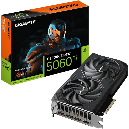 Gigabyte GeForce RTX™ 5050 WINDFORCE OC V2 8GB Graphics Card (9VN5050WO2-00-G10) | DisplayPort 2.1b x 2, HDMI 2.1b x 2