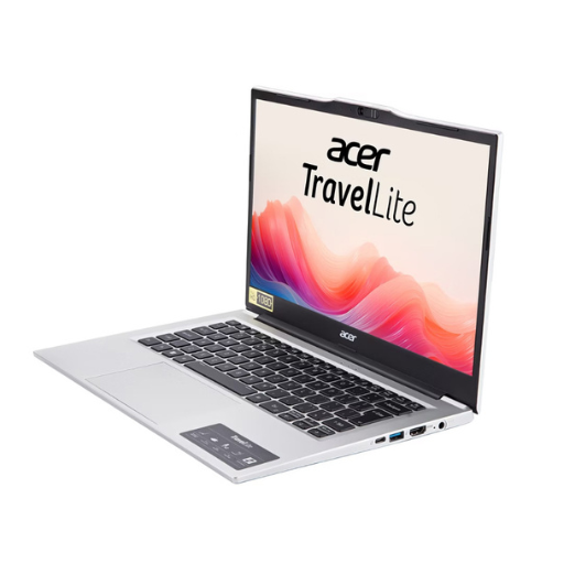 Acer TravelLite TL14-52M Laptop | Intel Core i5-1335U, 8GB DDR4 3200MHz RAM, 512GB PCIe NVMe SSD, 14" FHD (1920 x 1080), TFT, Anti-Glare Display, Intel Iris Xe Graphics, DOS, Silver