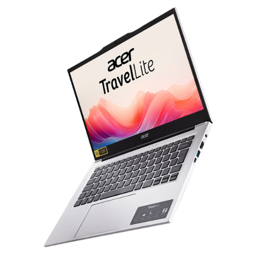 Acer TravelLite TL14-52M Laptop | Intel Core i5-1335U, 8GB DDR4 3200MHz RAM, 512GB PCIe NVMe SSD, 14" FHD (1920 x 1080), TFT, Anti-Glare Display, Intel Iris Xe Graphics, DOS, Silver