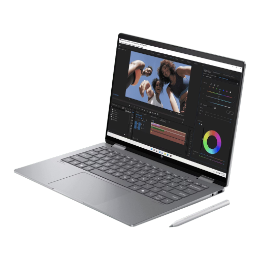 HP Envy x360 14-fa0141AU Laptop (D11SBPA) | AMD Ryzen™ 5 8640HS, 16GB onboard LPDDR5-6400 RAM, 512GB PCIe® NVMe M.2 SSD, 14" 2K (1920x1200), IPS, Touch, AMD Radeon™ Graphics, Office Home 2024 + M365 Basic, Windows 11 Home, Meteor Silver