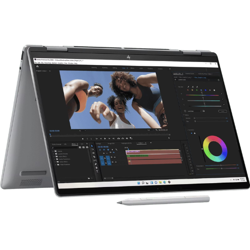 HP Envy x360 14-fa0141AU Laptop (D11SBPA) | AMD Ryzen™ 5 8640HS, 16GB onboard LPDDR5-6400 RAM, 512GB PCIe® NVMe M.2 SSD, 14" 2K (1920x1200), IPS, Touch, AMD Radeon™ Graphics, Office Home 2024 + M365 Basic, Windows 11 Home, Meteor Silver