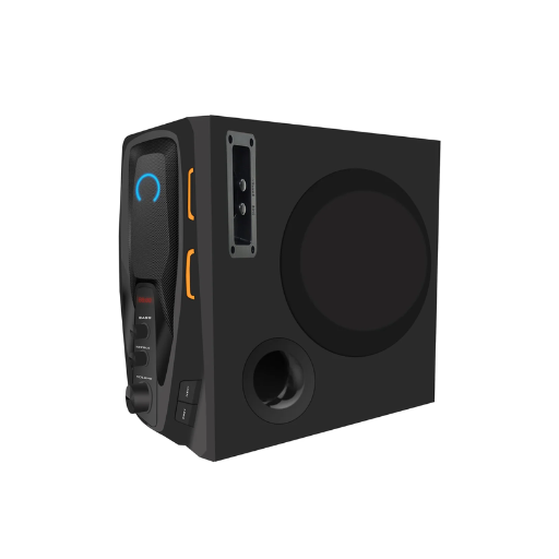 Salpido G6 CORE 2.1 Multimedia Speaker (Black) | Subwoofer, Bluetooth, FM, USB/SD, LED display, Lighting, RC