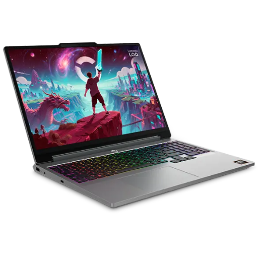 Lenovo LOQ 15AHP11 Gaming Laptop (83TN0066MJ) | AMD Ryzen™ 7 250 Processor, 16GB DDR5 5600 RAM, 512GB PCIe Gen4 SSD, 15.3" WUXGA (1920 x 1200) IPS, 165Hz, NVIDIA® GeForce RTX™ 5060 8GB, Windows 11 Home, Luna Grey 