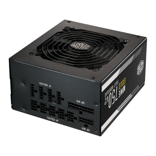 Cooler Master MWE Gold 750 V2, 750W Full Modular 80 Plus Gold ATX Power Supply (MPE-7501-AFAAG-3EUK)