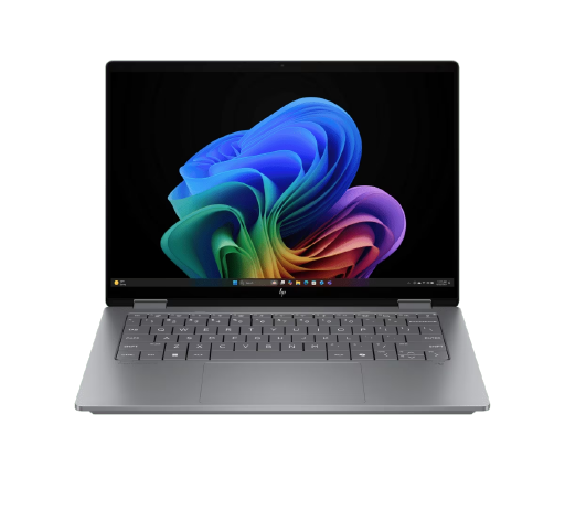 HP OmniBook X Flip 14-fk0121AU 2-in-1 Laptop (D4QP4PA) | AMD Ryzen™ AI 7 350, 16GB LPDDR5x 7500 MT/s RAM, 512GB PCIe NVMe SSD, 14" 2K (1920 x 1200), IPS, Touch Display, AMD Radeon™ 860M Graphics, M365 Basic + Office Home 2024, Windows 11 Home, Meteor Silver (Stylus Pen Included)