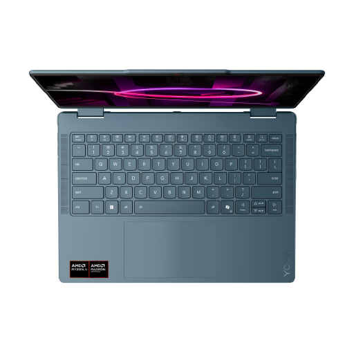 Lenovo Yoga 7 14AGP11 2-in-1 Copilot+ PC (83TD007JMJ) | AMD Ryzen™ AI 7 445, 16GB LPDDR5X-8000 RAM, 512GB 2242 PCIe SSD, 14" WUXGA (1920x1200) OLED, 60Hz, Touch Display, AMD Radeon™ 840M Graphics, M365 Basic + Office Home 2024, Windows 11 Home, Tidal Teal
