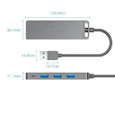 Vention® 4-Port USB 3.0 Hub With Power Supply 0.15M Black (CHLBB)