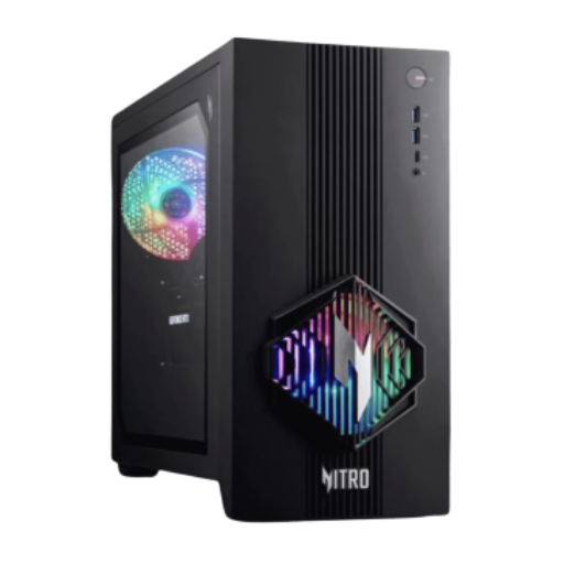 Acer Nitro N30-100-265W11S Gaming Desktop PC | Intel® Core™ Ultra 7 265F, 16GB DDR5 5600MT/s RAM, 512GB PCIe NVMe SSD, NVIDIA® GeForce RTX™ 5060 8GB GDDR7, WiFi 7, Bluetooth 5.4, Wired Keyboard & Mouse, HDMI x1, DP x1, Windows 11 Home
