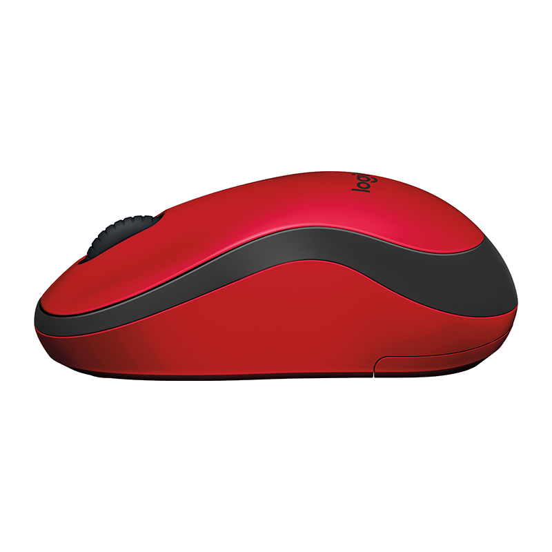 Logitech M221 Wireless Mouse with Silent Clicks - Red (910-004884)