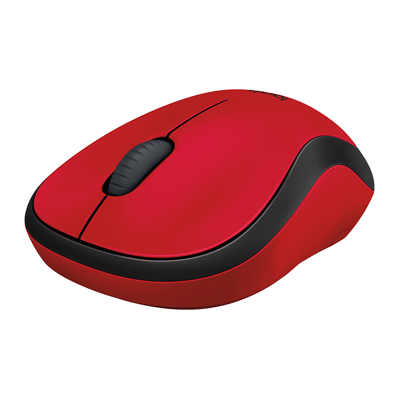 Logitech M221 Wireless Mouse with Silent Clicks - Red (910-004884)